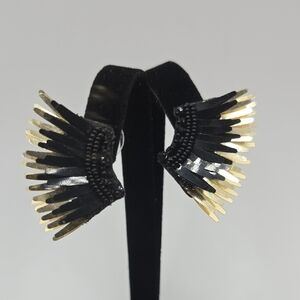 Mignonne Gavigan Black and Gold Wing Earrings
